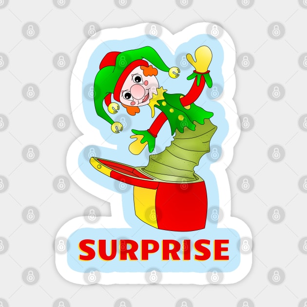 SURPRISE Jack in the Box Sticker by mailboxdisco